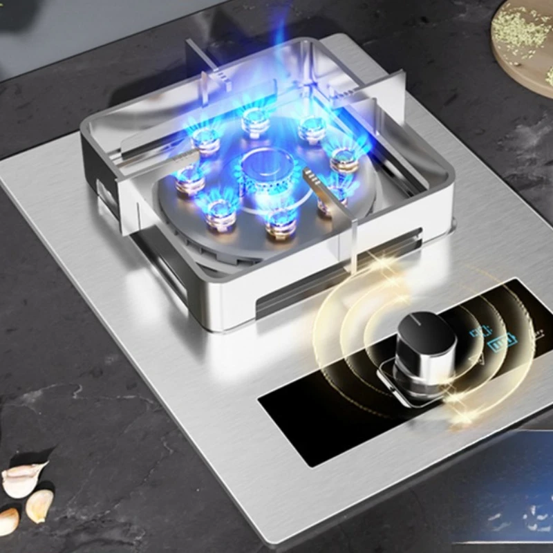 Home Tabletop LPG Stove, Natural Gas Energy Saving Slammer Single Burner, Built-in Nine-Cavity Flame Stove, Gas Cooker