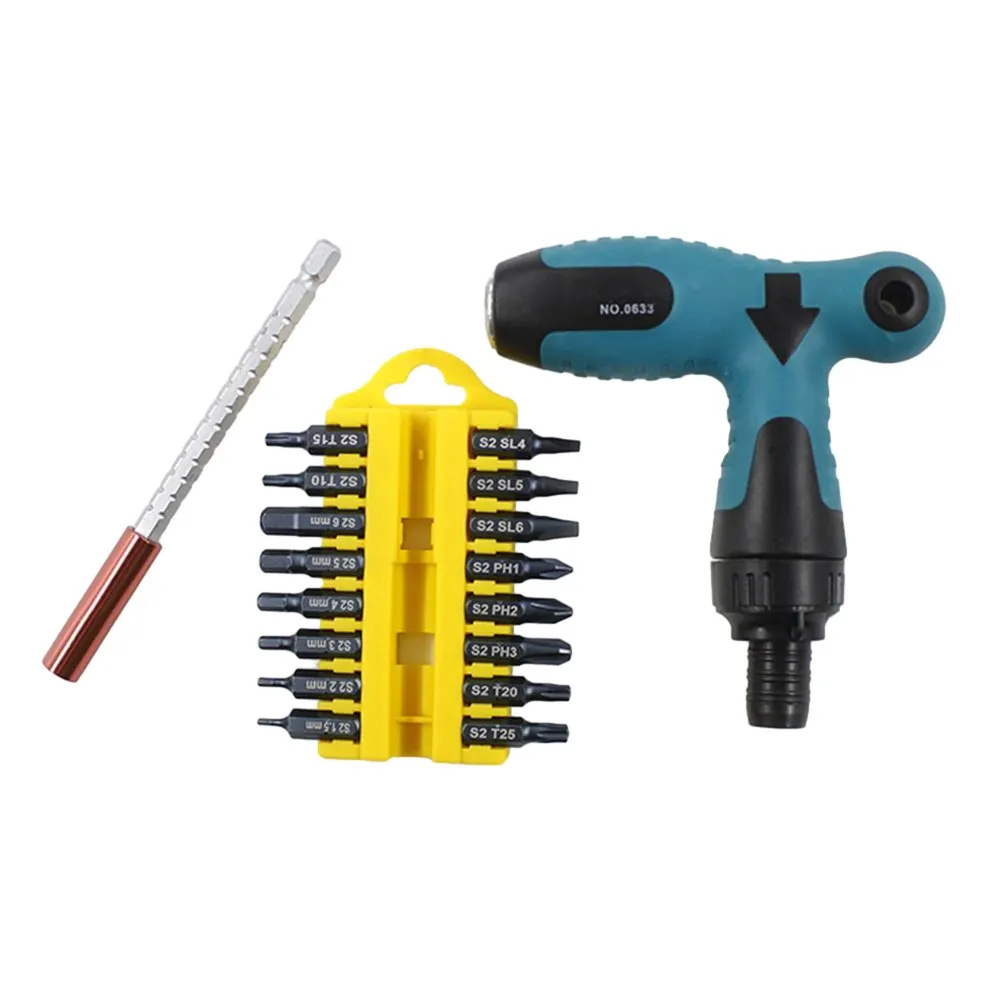 

Compact Case Alloy Steel Extendable Ratchet Screwdriver with Magnetic Holder for Security Tamper Proof Torx Hex