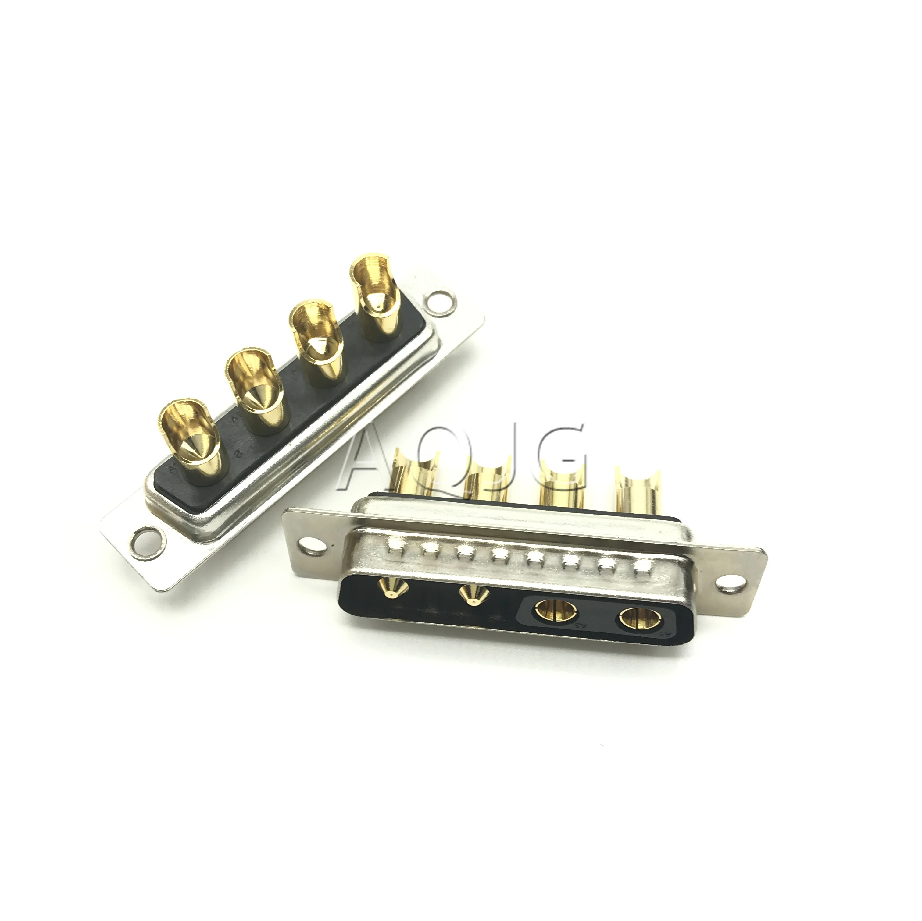 1PCS 4V4 30A 40A Gold plated MALE FEMALE High Current CONNECTOR D-SUB Adapter Solder Type 4pin Plug Socket Welding High Power DB