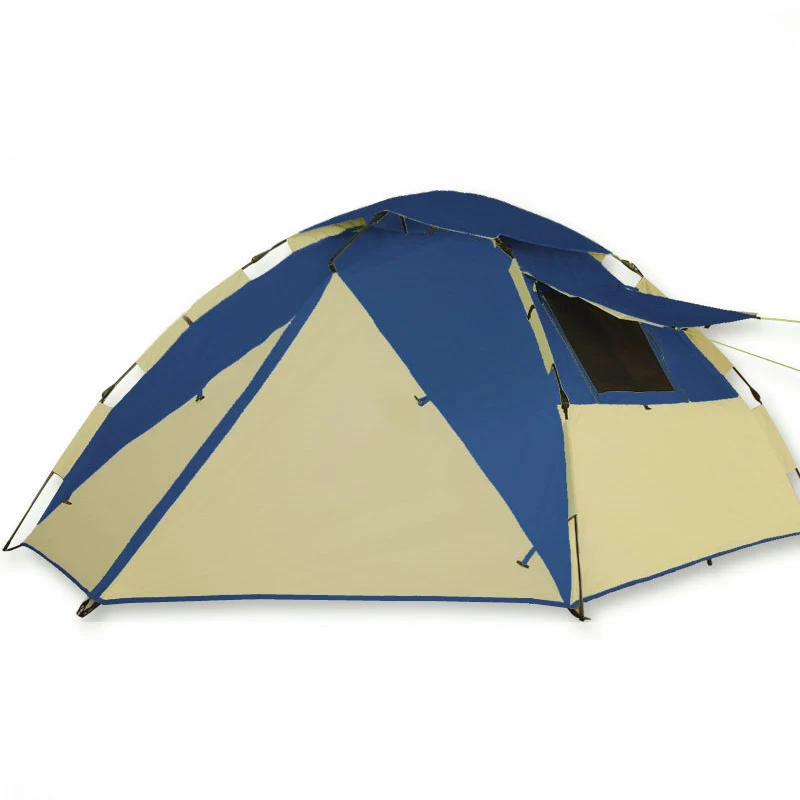 

Lightweight Double Layer Outdoor Hiking Beach Waterproof Windproof Straight Bracing Type 3-4 Person Camping Tents