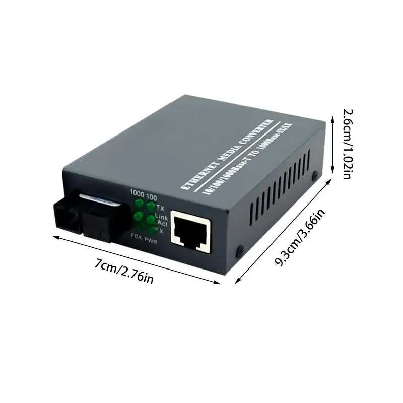 Gigabit-Glasfaser-Medien konverter 1000/100mbps Ethernet RJ45 Single-Mode-Single-Fiber-TX-RX-SC-Port externes Netzteil
