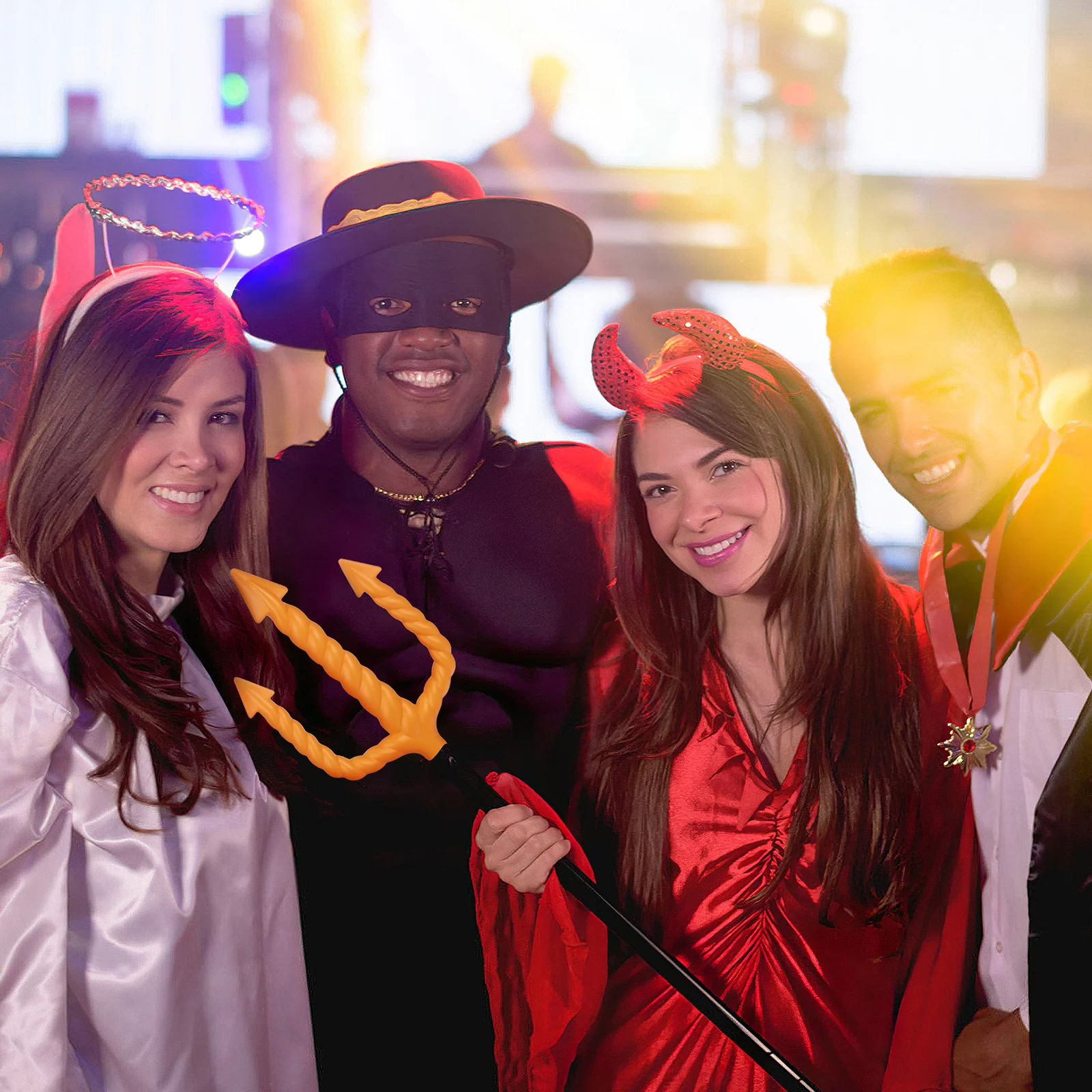 

Decorative Trident Prop Plastic Halloween Cosplay Accessory Lightweight Party For Carnival Masquerade Photography