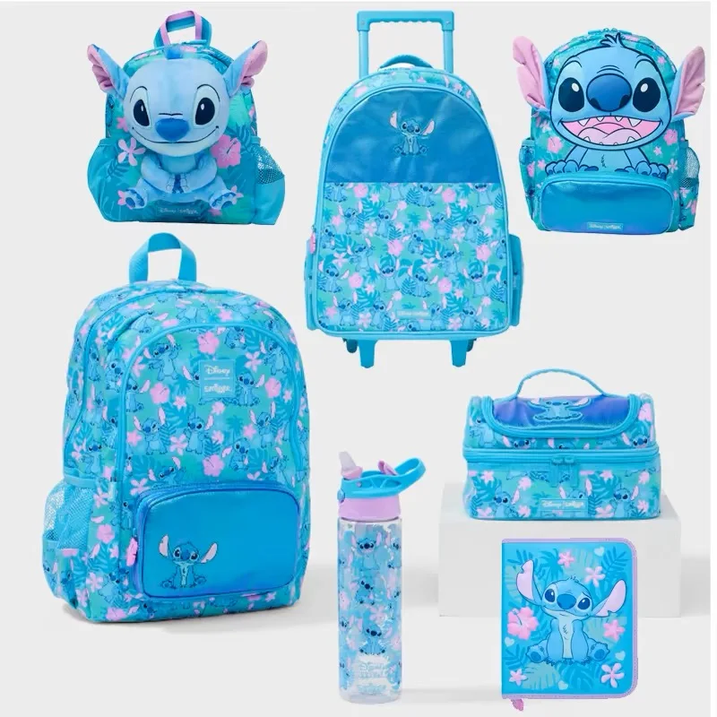 

New Hot Australia Smiggle School Bag Disney Stitch Backpack Lunch Bag Water Bottle Student Cartoon Backpack Children Cute Gifts