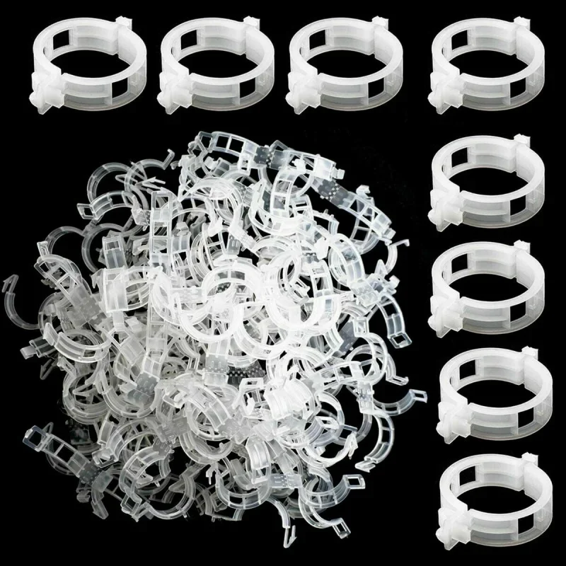 

50pcs Tomato Garden Support Clips Veggie Plant Trellis Twine Greenhouse Clips for Secure Plant Growth and Stability Box cutter