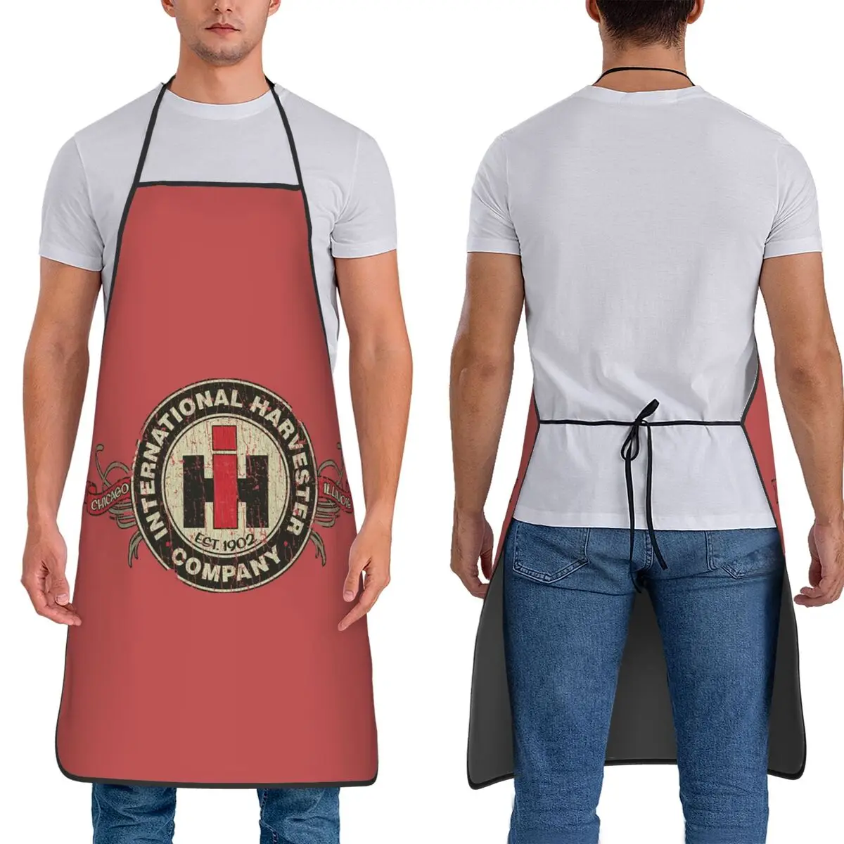 

Фартуки International Harvester Company 1902, фартуки для шеф-повара, приготовления пищи, выпечки, нагрудник без рукавов, кухонный сарафан для уборки для женщин и мужчин