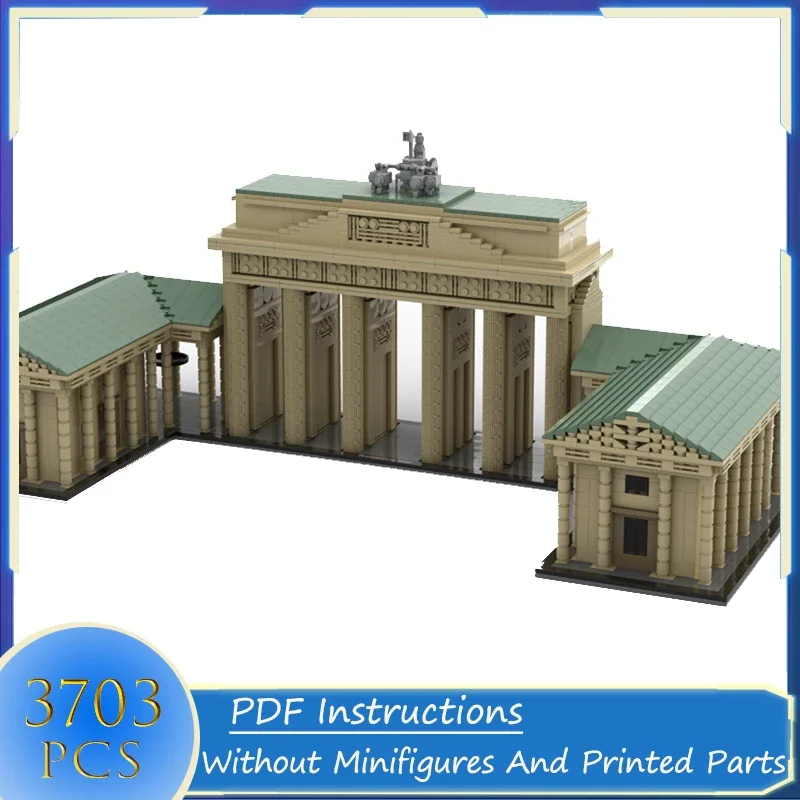 Street View Building Blocks Brandenburg Gate Model Classical Revival Architecture DIY Education Assembly Model Toys Gifts