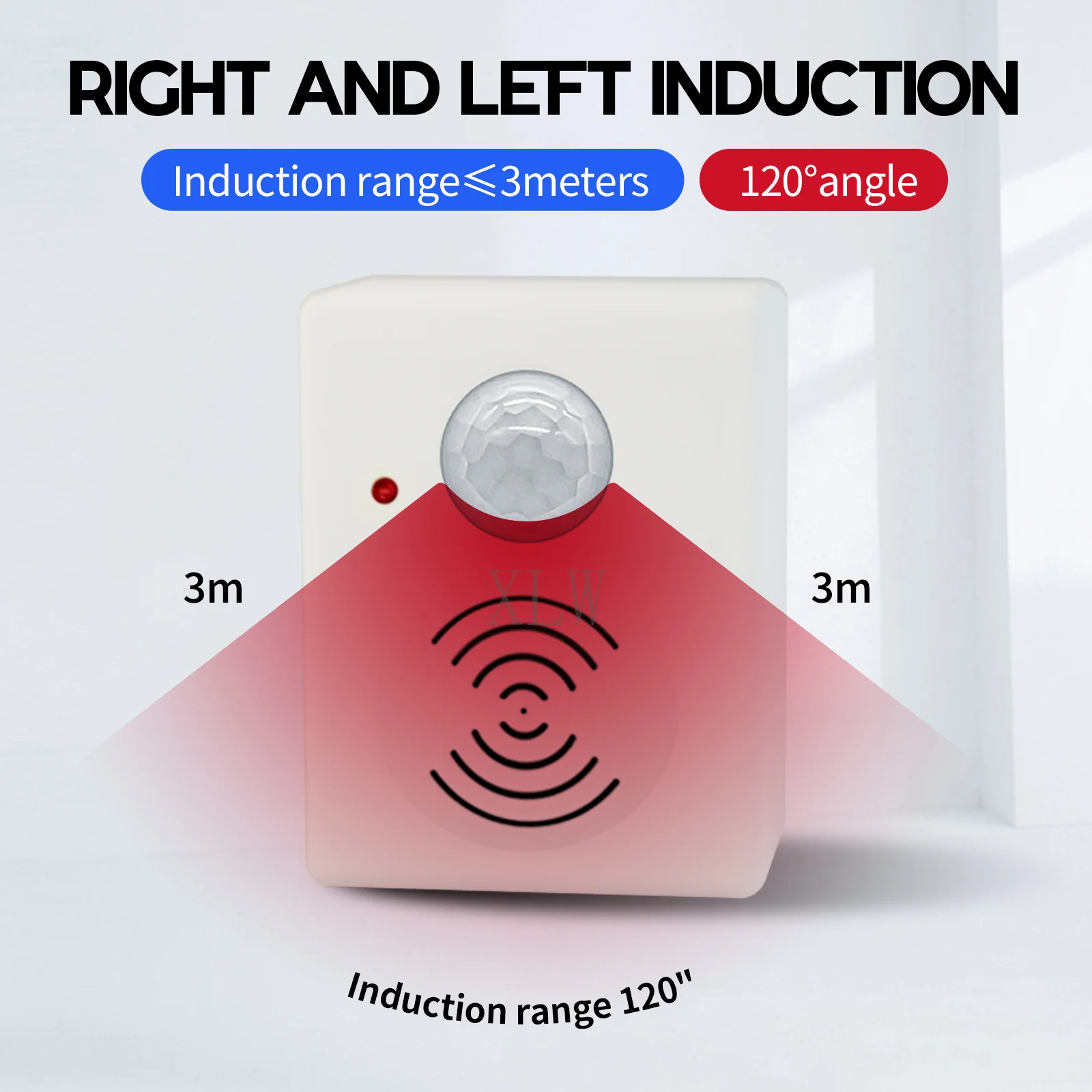 Wireless PIR Motion Sensor Detector Anti-theft Alarm Activated Voice Speaker for Welcome Doorbell and Driveway Garage