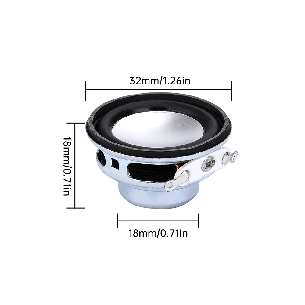 2 szt. Mini głośniki audio 32MM 4 Ohm 3W bas multimedialne przenośne głośniki dźwiękowe głośnik niskotonowy audio głośnik kina domowego