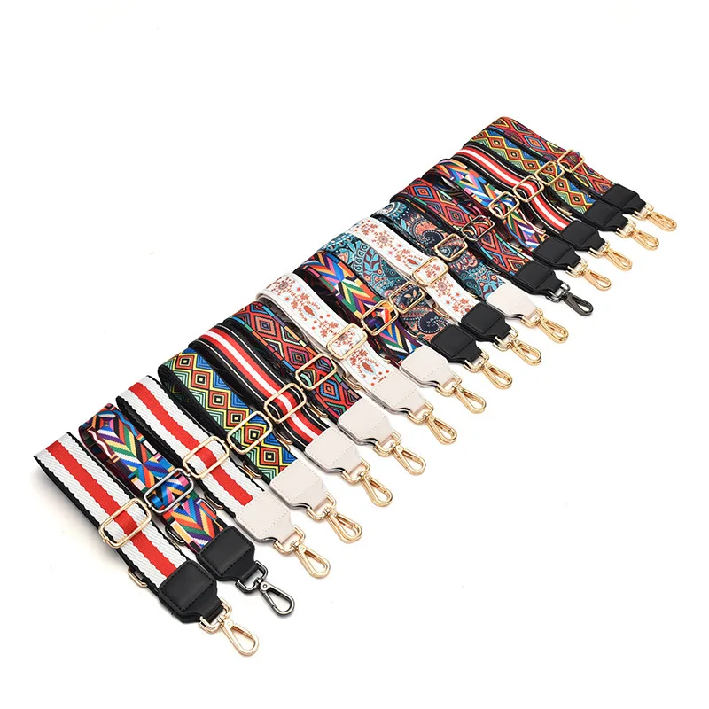 Bag Strap Shoulder Strap 2021 New European and American Fashion Women\'s Bag Accessories Single Shoulder Diagonal Colorful Wid...