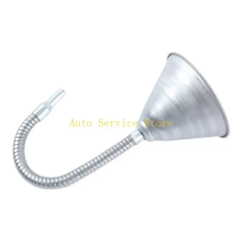 462A Multiple Angles Metal Funnel with Flexible Spouts & Metal Filter Vehicle Maintenance Funnel for Clean Fuels