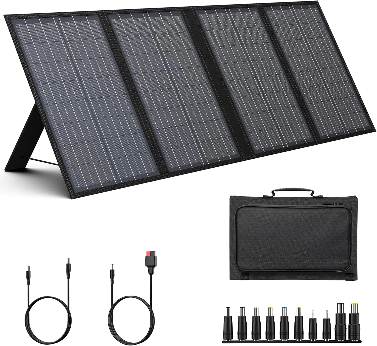 

60W Portable Solar Panels, Foldable Solar Panel Charger For 100-500W Solar Generator Portable Power Station, With Adjustable