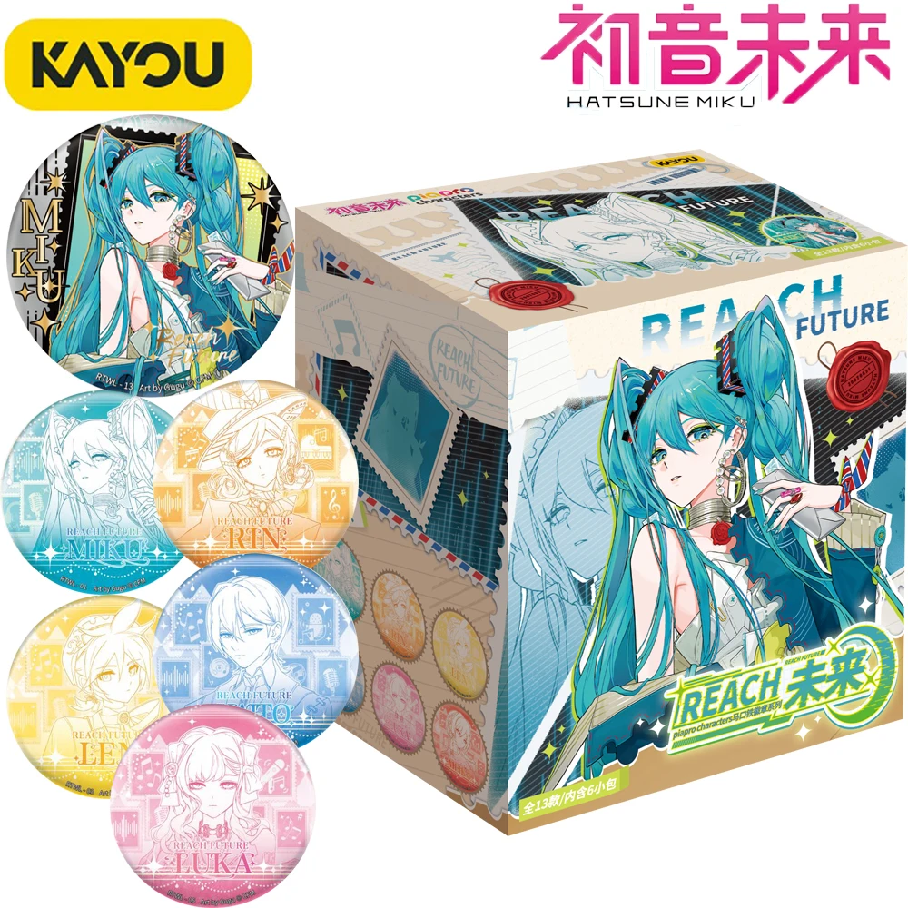 Original KAYOU Hatsune Miku Characters Tinplate Badge Fans' Favorite Virtual Idol Singer Creative Character Brooches Fun Gifts