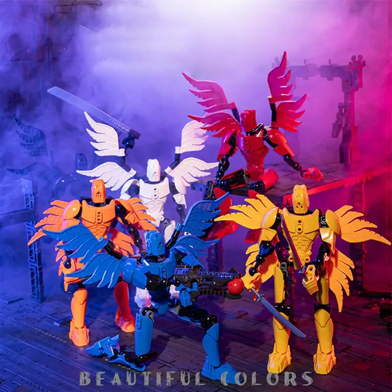 3D Printed Action Figure Wings Articulated Robot and Multi-articular Figures Decorative Collectibles Desktop Movable Posable