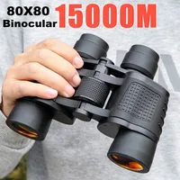 Binoculares profesionales 80X80 de largo alcance 15000m HD telescopio visión nocturna con poca luz para caza Camping senderismo Trave deportes