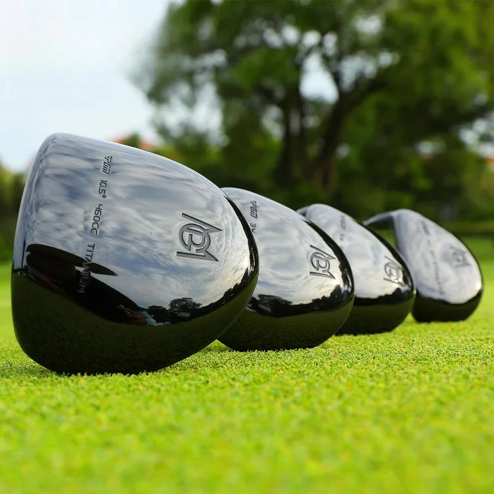 MTG062 Full Black Right Handed Advanced Men Complete Golf Club Set with Durable Golf Bag for Intermediate Golf Players
