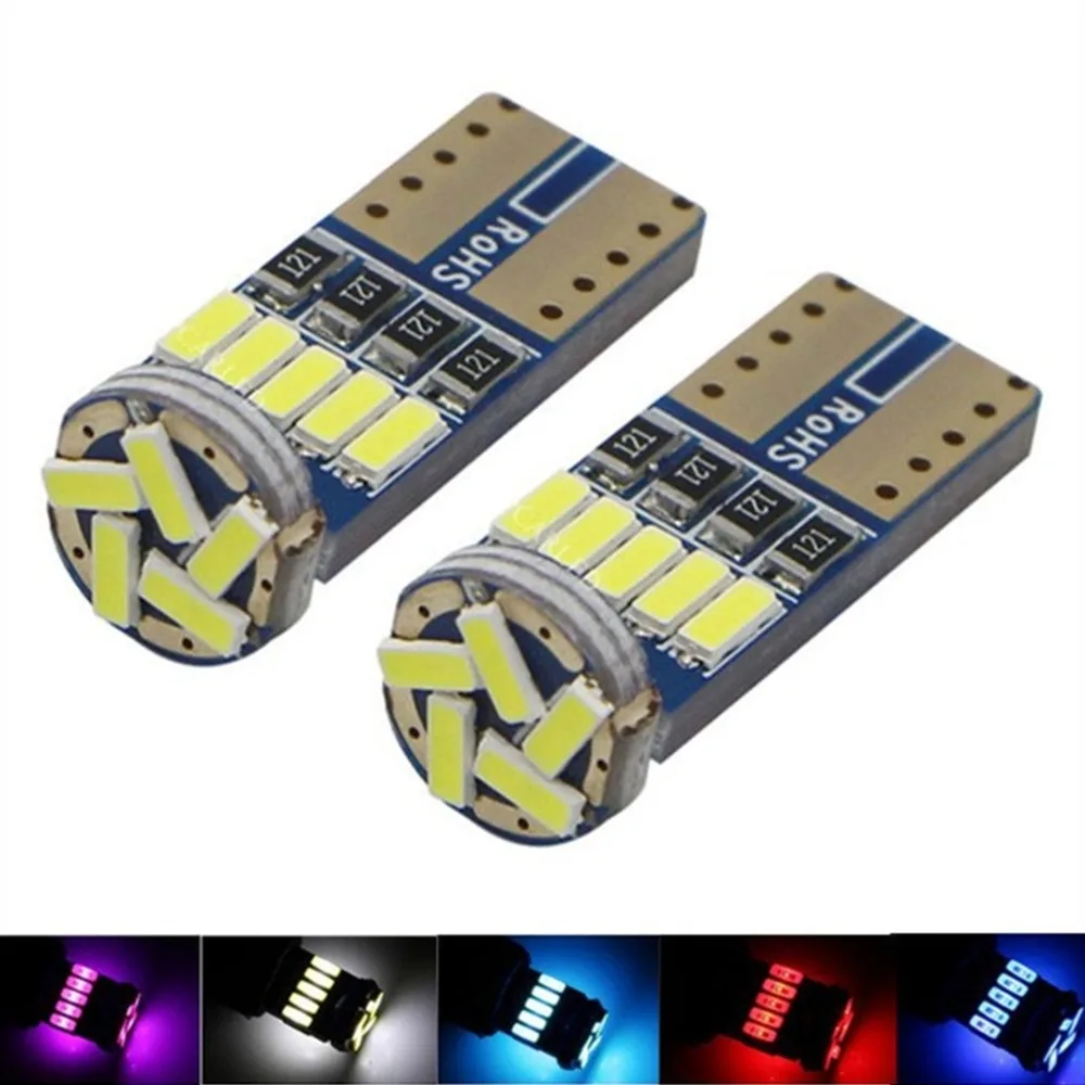 

10pcs Super Bright T10 License Plate Light 194 12V Car LEDs Light W5W 4014-15SMD Interior lamps