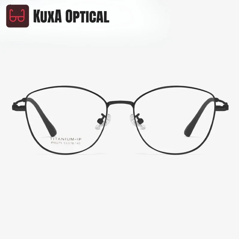 KUXA النساء القط العين نظارات القراءة النظارات سيدة أنيقة وصفة طبية مشهد الفتيات موضة قصر النظر البصرية عدسات البصر البعيد