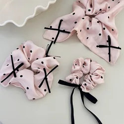 Set hair elastic scrunchie bow accessoires for girls women tie rubber bands korean leading fashion cute kawaii sweets kpop fairy