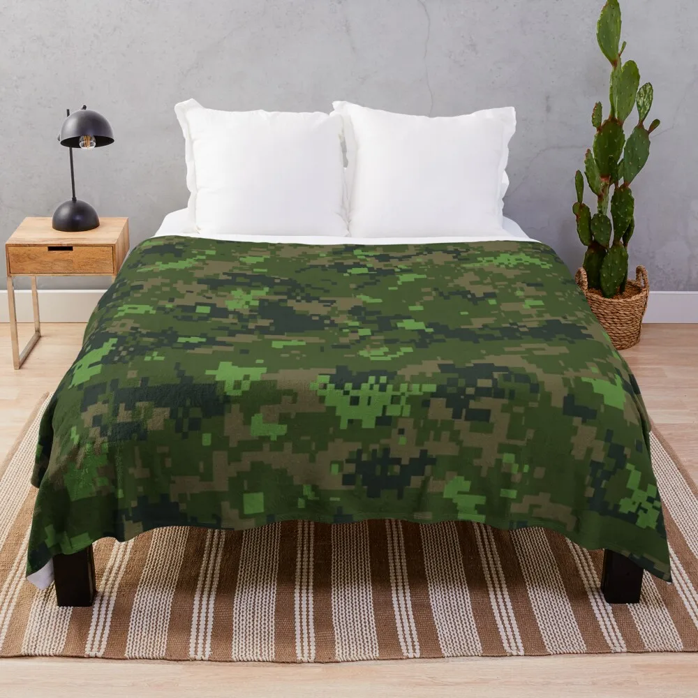 Canadian CADPAT Camouflage Throw Blanket Sofa Quilt Decorative Blanket