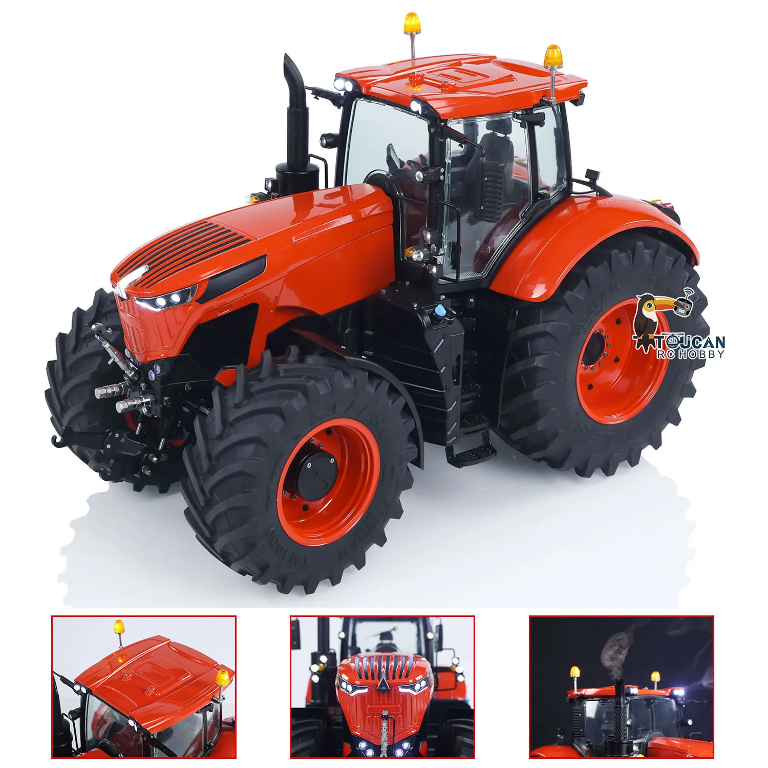 LESU 1/14 AOUE 1050 4x4 90%メタルボディ RC油圧トラクター ラジコン農業車両 ライト・スモーク・サウンド付き おもちゃモデル