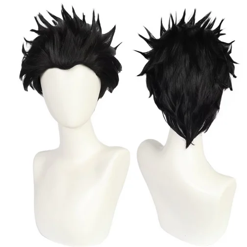 Anime Jujutsu Kaisen Ryomen Sukuna Cosplay Wig Black Short Hair Wigs Role Play Wigs for Party Halloween Props Accessories