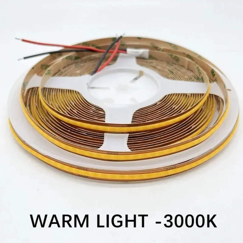 DC 12V/24V 8MM COB LED Strip Free Cut Cuttable 400LEDs/M 528LEDs/M High Density Flexible Tape Home Decoration Lighting 0.5M-10M
