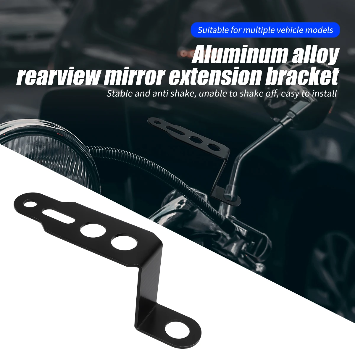 1/2pcs Motorcycle LED Headlight Bracket Rearview Mirror Lamp Clamp Spotlight Extension Holder Motorbike Scooter Accessories