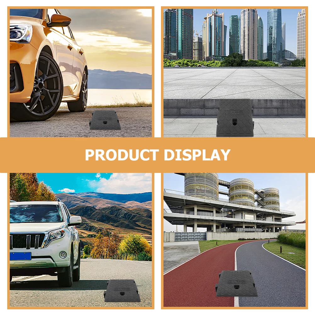 

Thickened Heavy Duty Plastic Curb Ramp Mat Anti-Slip Garage Driveway Motorcycle Car Loading Slope Outdoor Use Portable