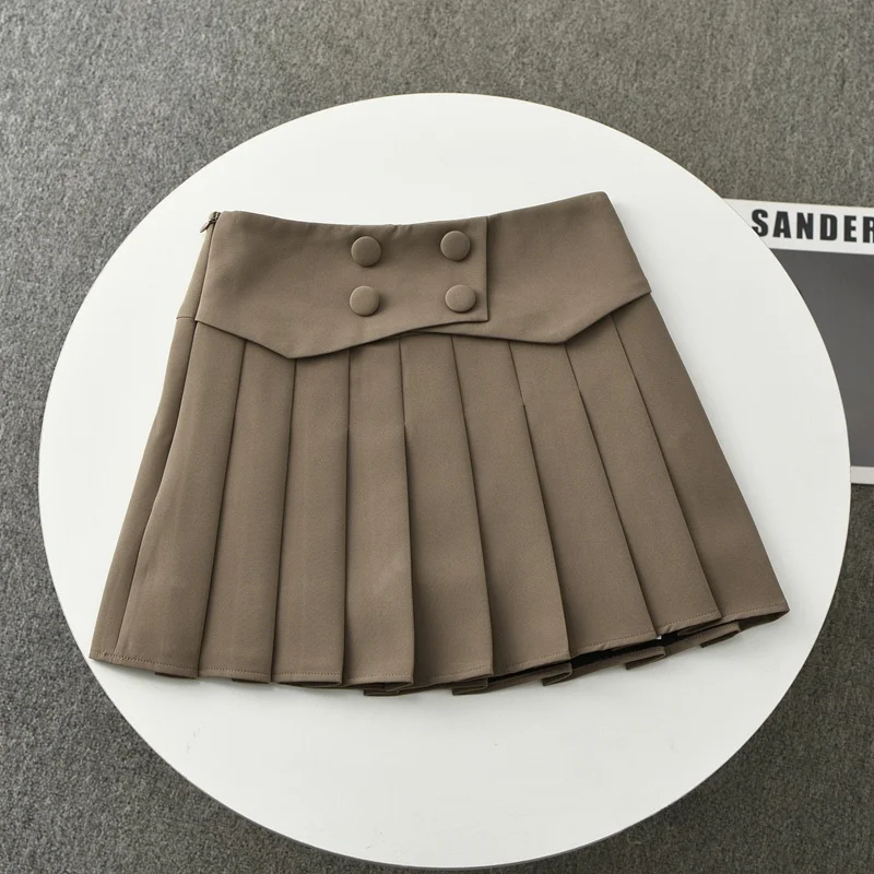 

High Waist Pleated Skirt Women's Spring Summer Anti-Light New 2025 Slimming Small Size Versatile Suit ort Skirt Pants