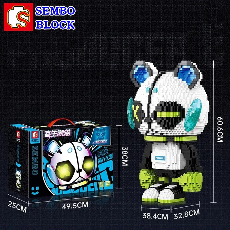 

SEMBO space panda building blocks large size difficult assembly model children's educational toy kawaii ornament gift