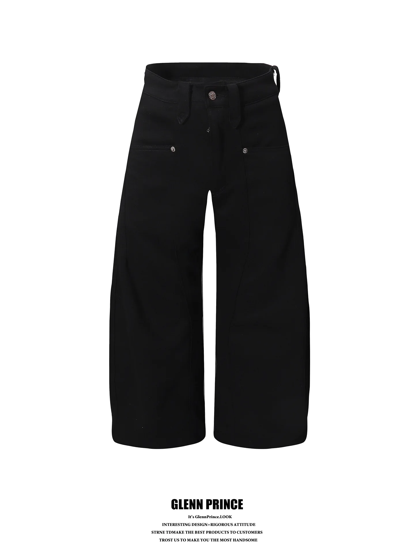 

Casual American Deconstructed Design Men's Loose Fit Sports Sweatpants Straight Leg High Waist Pocket Detail Breathable Cotto...