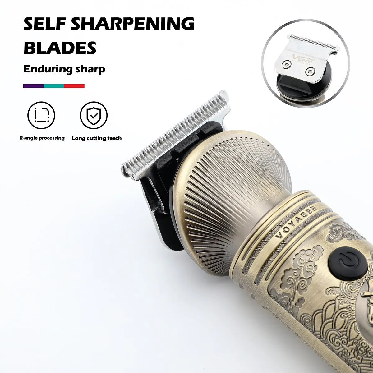 VGR Hair Trimmer Professional Hair Clipper Metal Hair Cutting Machine Electric Cordless Rechargeable Trimmer for Men V-962