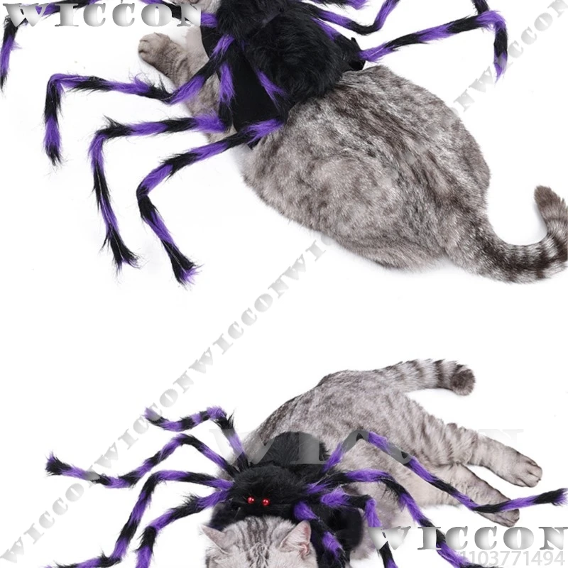 Halloween Spider Pet Costume Funny Dog Cat Outfit Anime Comic Con Dog Cat Halloween Spider Costume Ghost Festival Large Dogs view 6