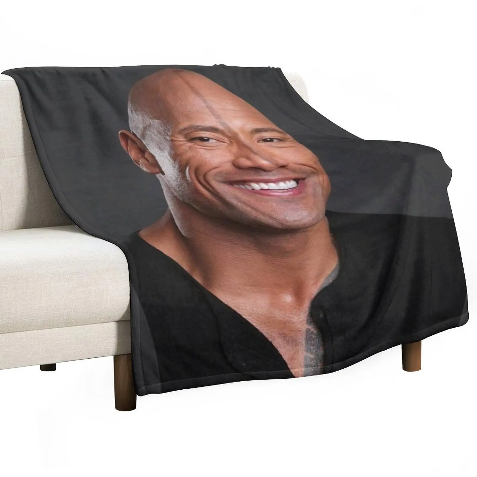 

dwayne johnson Throw Blanket Flannel Fabric sofa bed Blanket Sofa