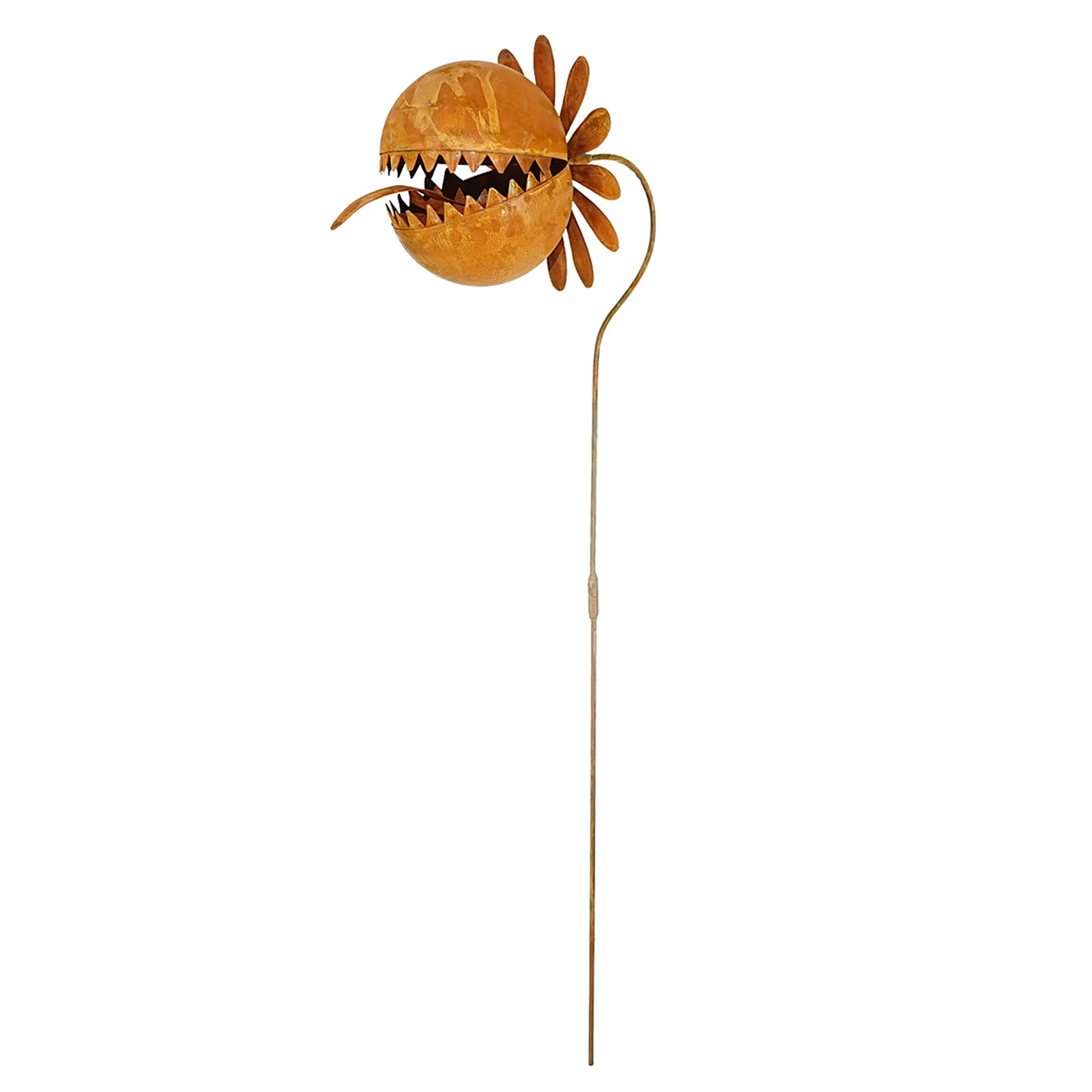 Carnivorous Plant Stakes Non-Fading Venus Flytrap Yard Art Decor Rusty Monster Plants Sculpture for Halloween Gothic Decoration