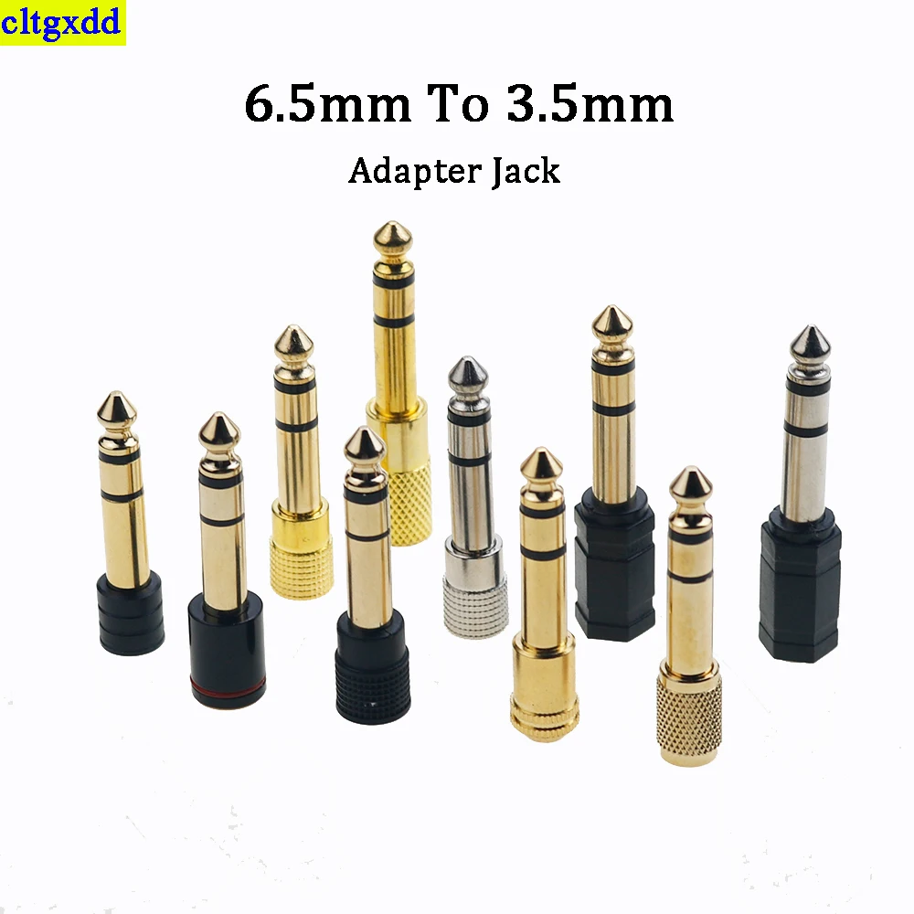 

cltgxdd 1piece 6.35mm male to 3.5mm female conversion head audio adapter, three pole dual channel stereo headphone jack