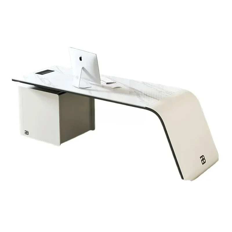 

European-style desk, home rock slab desk, high-end simple bedroom, a complete set of computer desks
