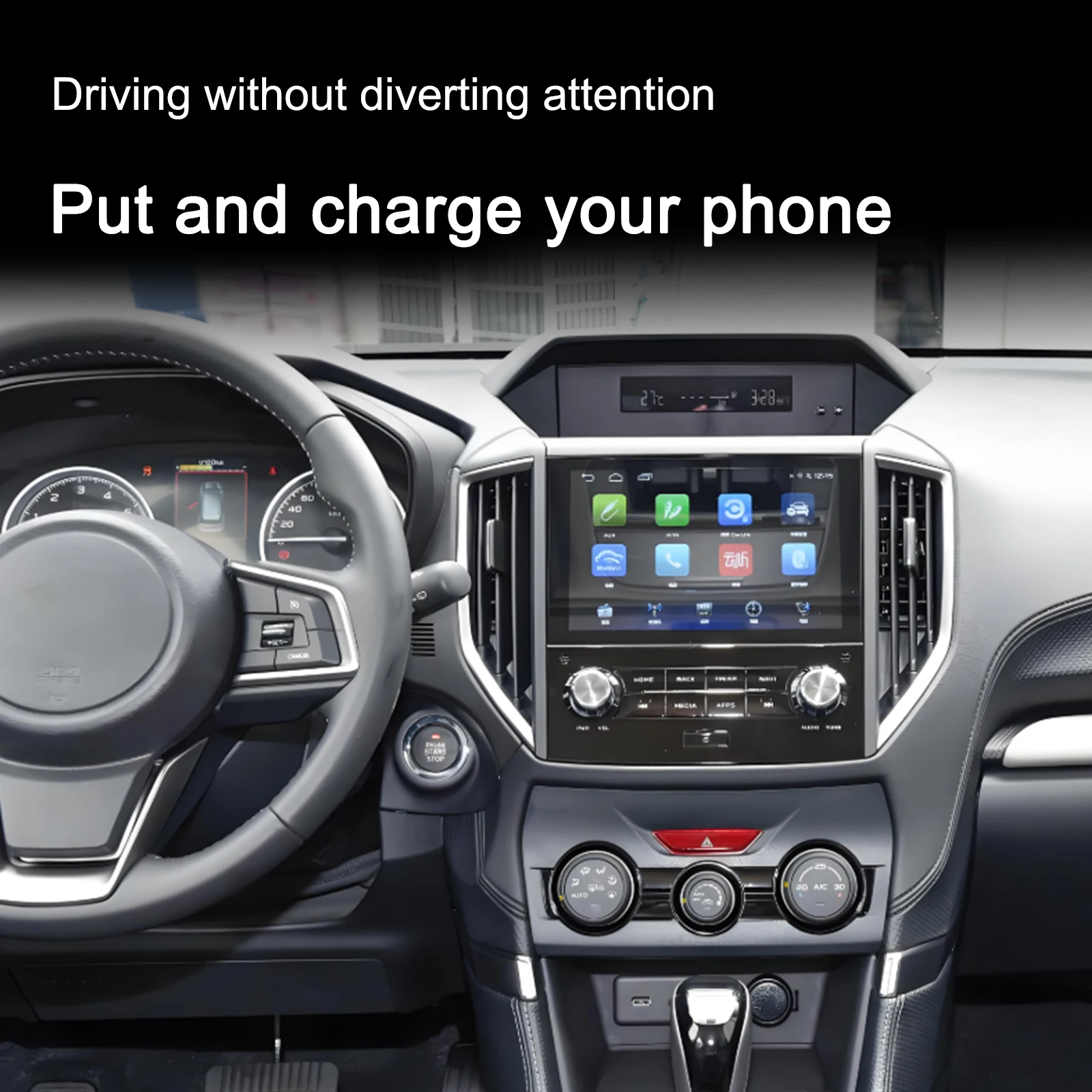 2 DIN The Latest For Subaru Forester 2018-2023 Car Wireless Charger Phone Fast Charger Plate Mat Car Electronics Accessories