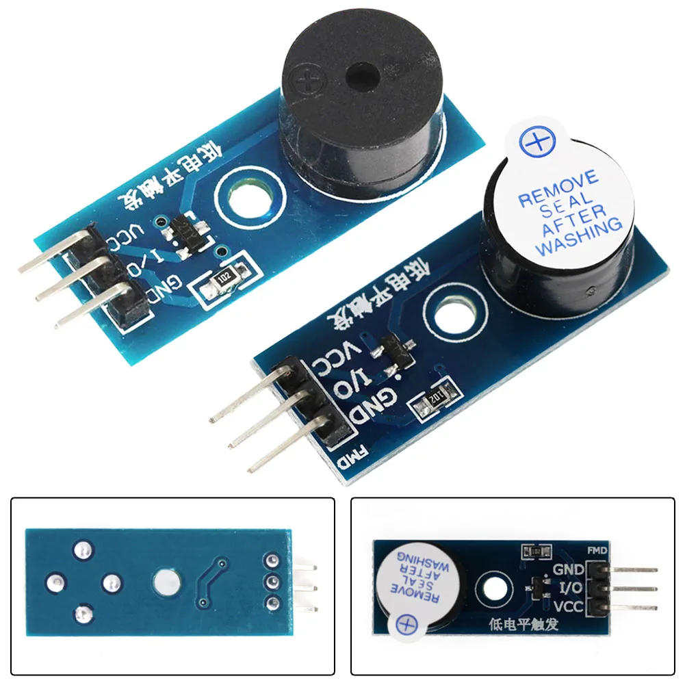 9012 Triode Driver Active Or Passive Buzzer Module 3.3V-5V Low -level Trigger Bee Narrator Control Board PCB Electric Signal