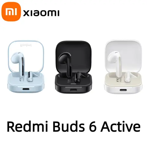 Xiaomi Redmi Buds 6 Active TWS Earphone Bluetooth 5.4 Noise Reduction 30 Hour Long Life Wireless In-Ear Headset