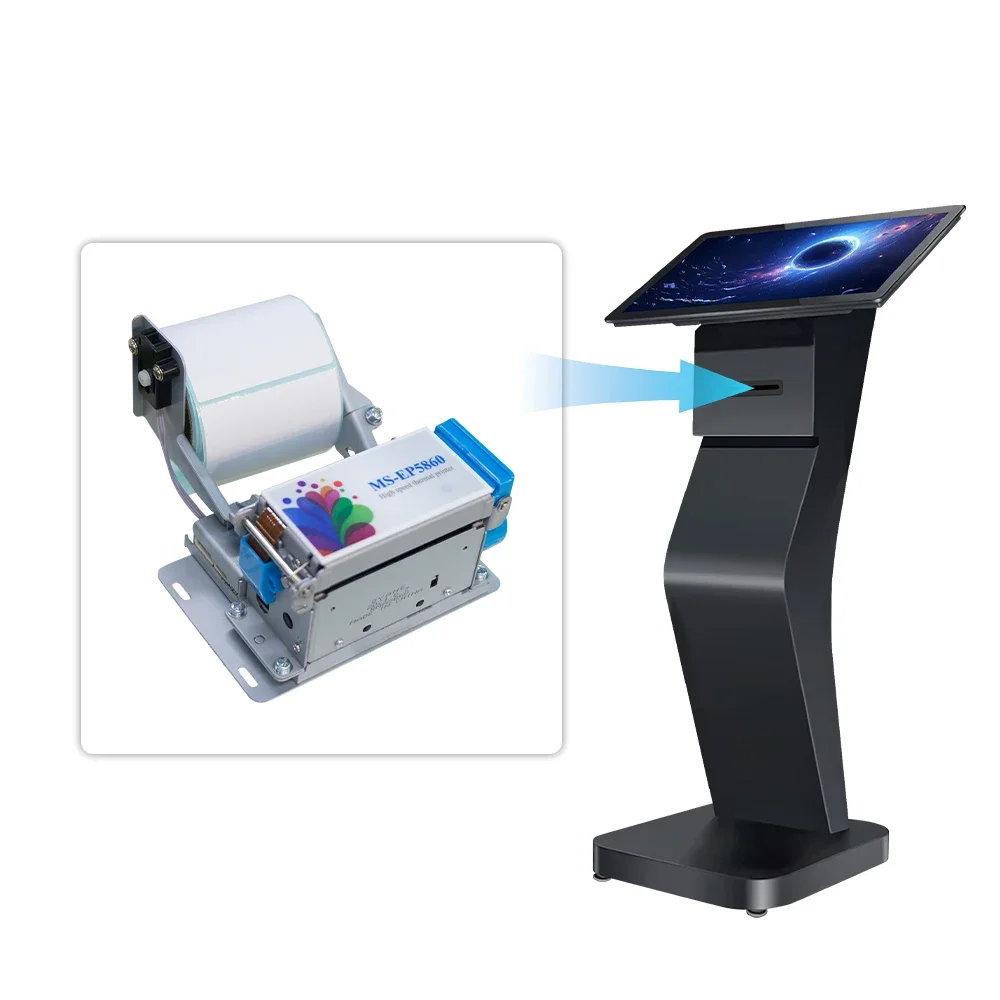 MASUNG 200mm/s High Speed Printing 58mm Receipt Barcode Printer USB and RS232 Desktop thermal Label Printer