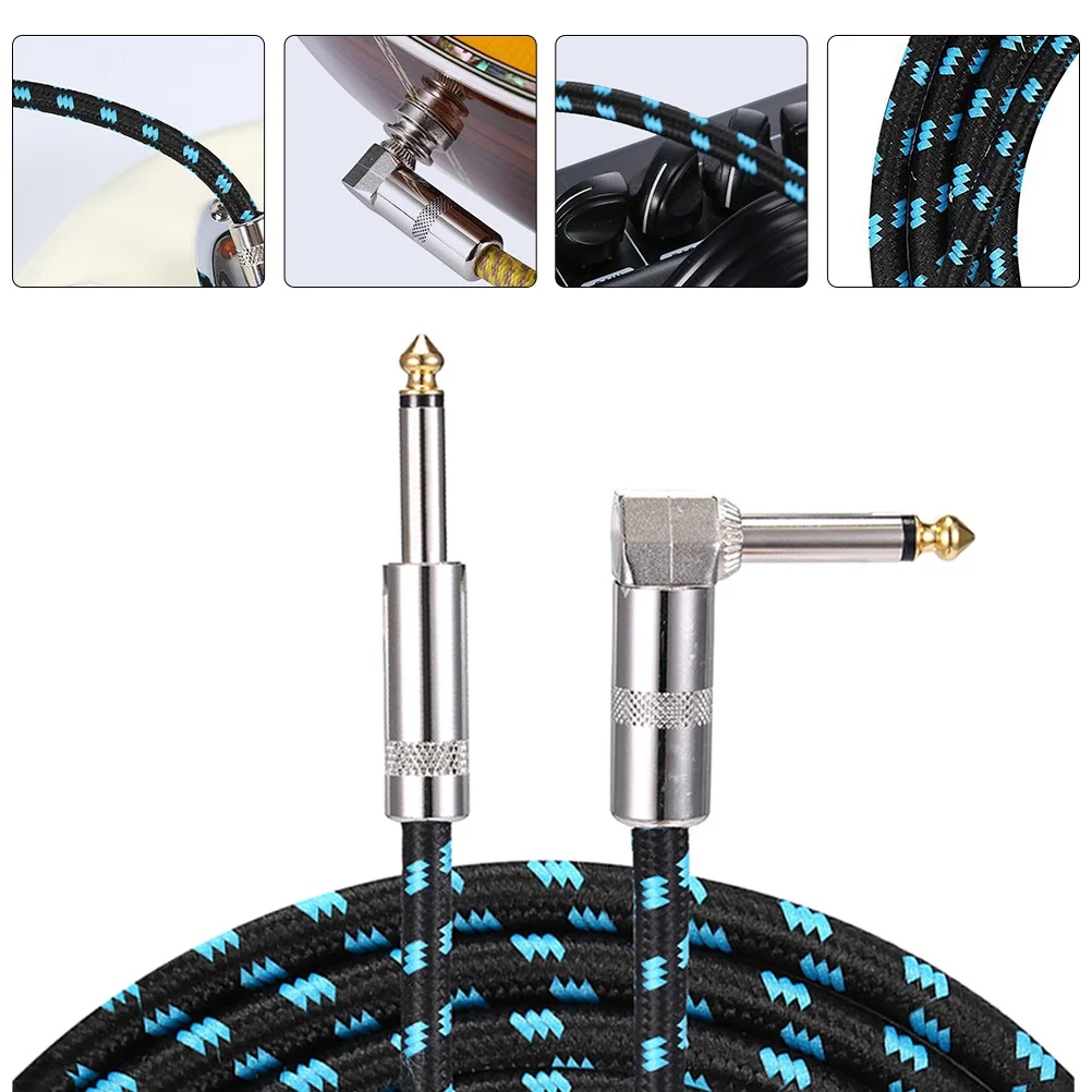 

Guitar Audio Cable 6.35Mm Professional Electric Bass Instrument Connection Wire Durable Flexible Supple Signal Performance