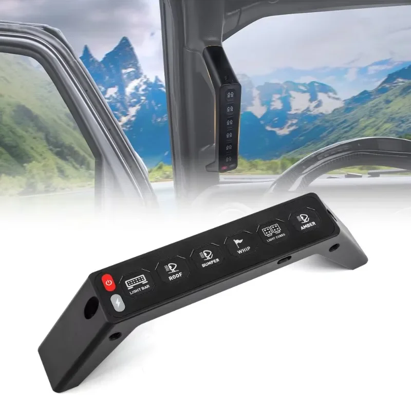 6 عصابة المقبض لوحة التبديل ل جيب رانجلر JL المصارع التحكم اللاسلكي 2018 2019 2020 2021 2022 2023