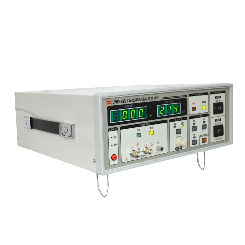 LW-2686 High Precision Bench Electrolytic Capacitor Earth Leakage Tester 0-200V/0-500V 10nA-19.99mA Measuring Instrument