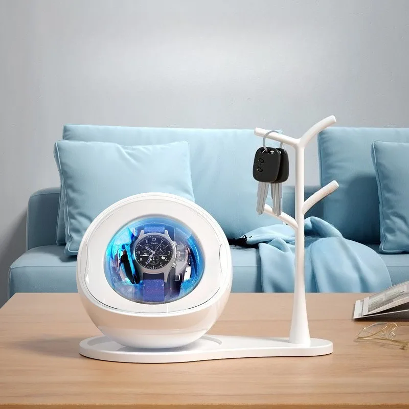 

Креативная намотка часов, бесшумная с подсветкой, коробка для часов, автоматическая намотка механических часов, вращающийся держатель для часов для домашних путешествий