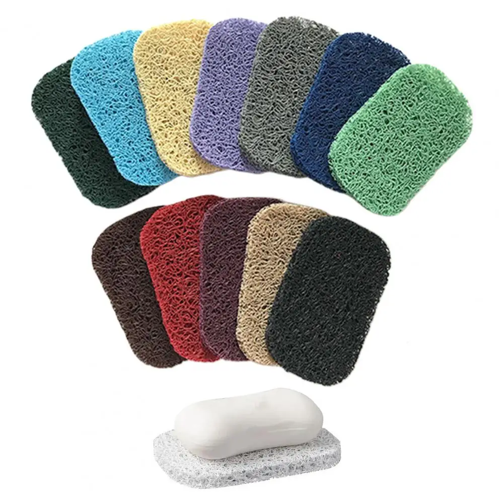 5 Pack Soap Holder Mat Soaps Savers Pads Self Draining Soap Bars Pads Cutable Woven Mat For Bathroom Shower Sink Soap Dish