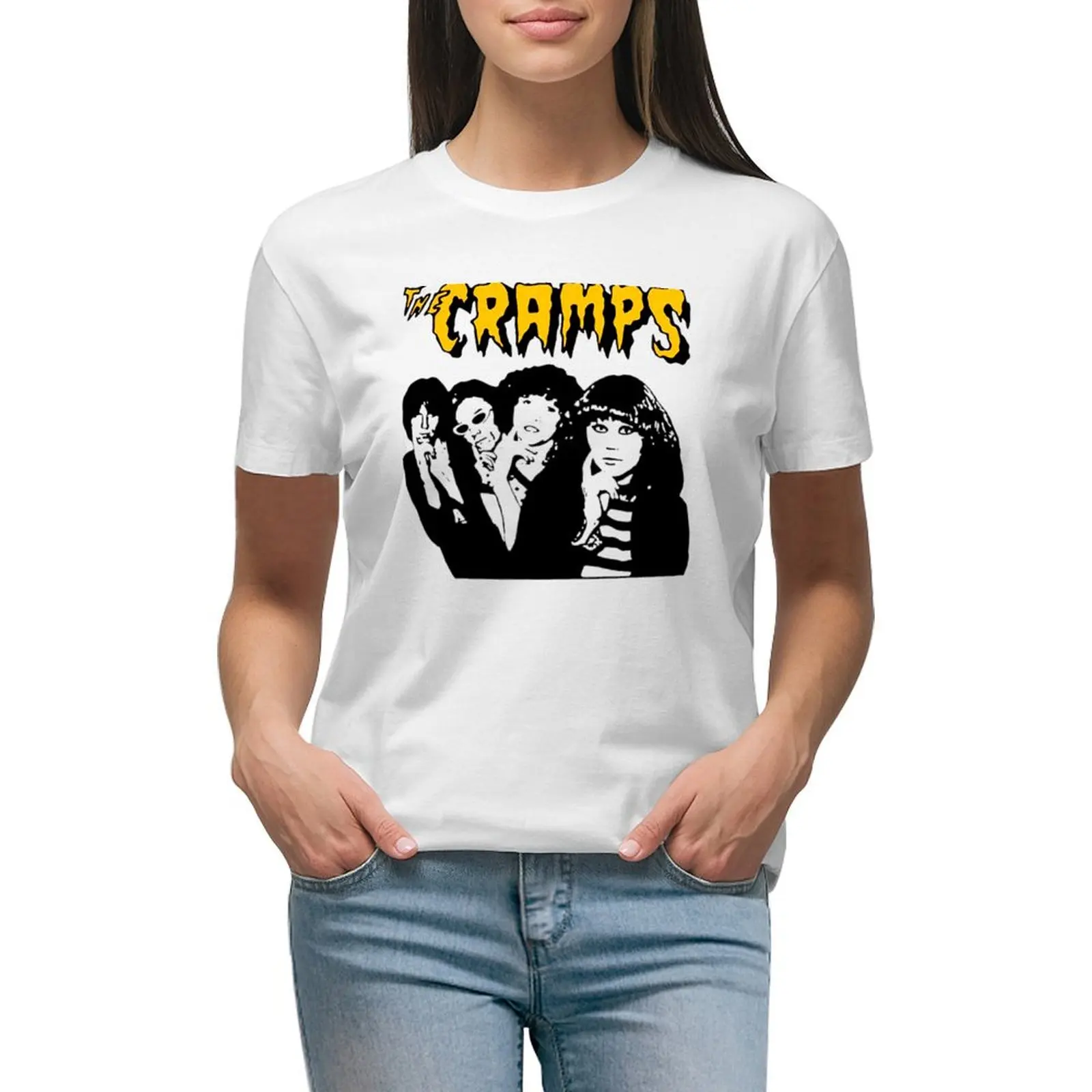 the cramps T-shirt Female clothing plus size tops t-shirts for Women pack