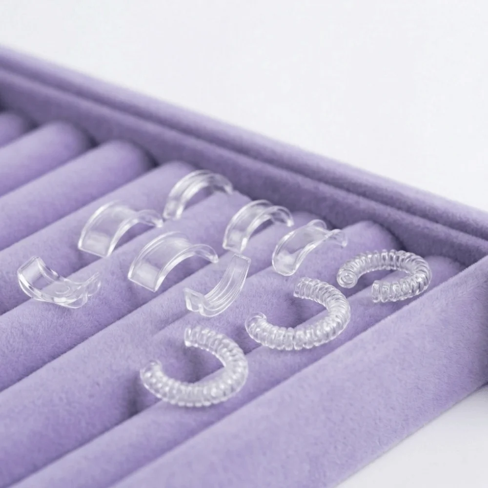 15/26Pcs Invisible Design Ring Size Adjusters Transparent Silicone Ring Spacers 8 Sizes No Resizing Needed