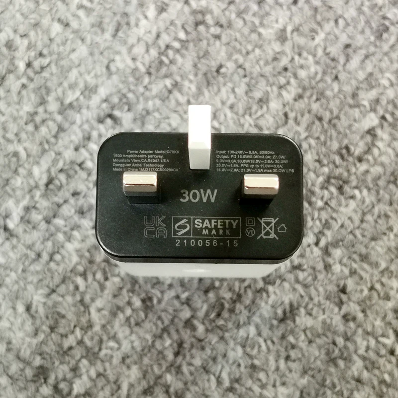 For Google Fast Charger 30W UK Plug Quick Charge Travel Adapter USB-C to Type C Cable For Pixel 8 7 6 5 Pro 8A 7A 6A 5A XL 3 4XL