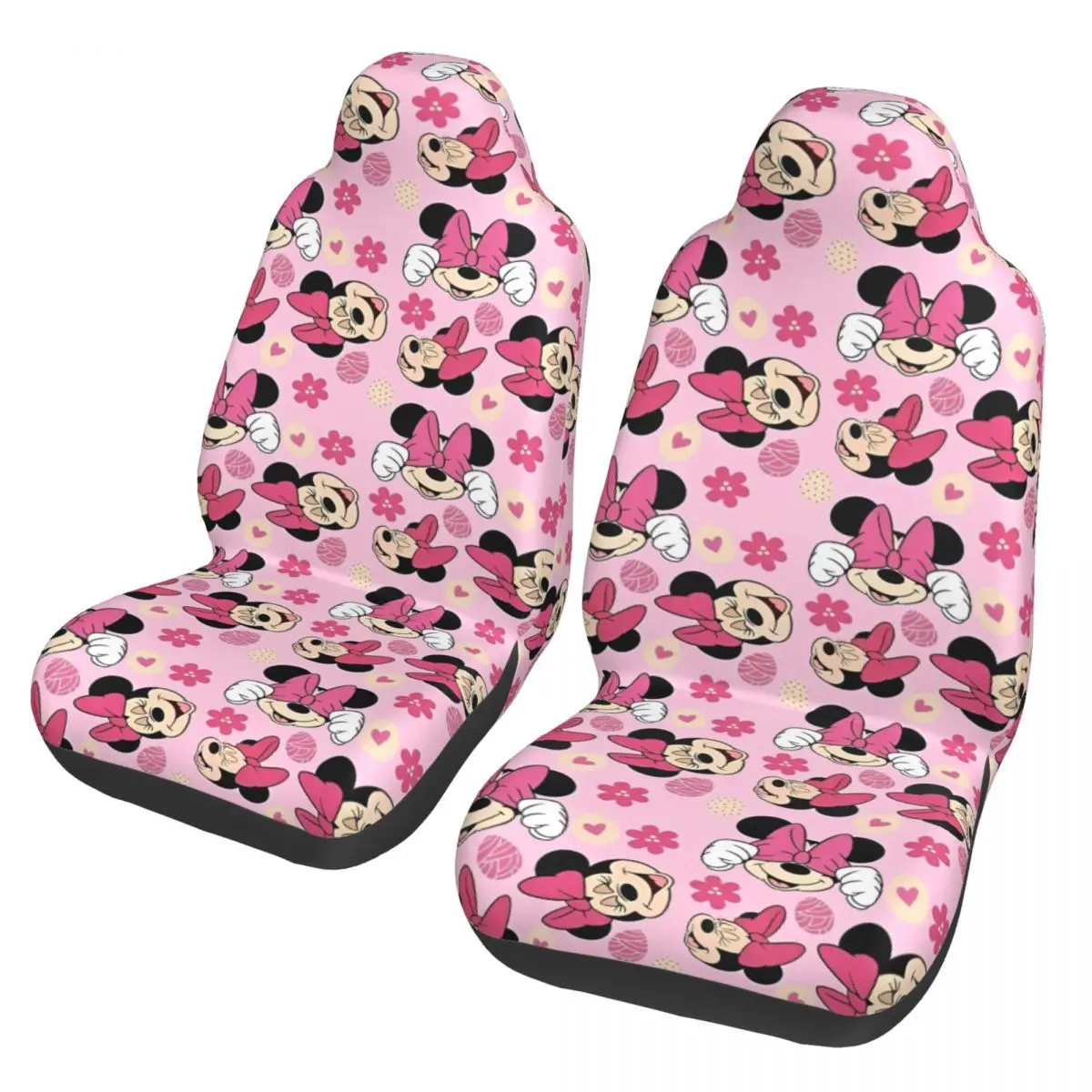 

Pink Minnie Cartoon Universal Car Seat Cover Four Seasons Suitable For All Kinds Models Mickey Auto Seat Cover Polyester Hunting